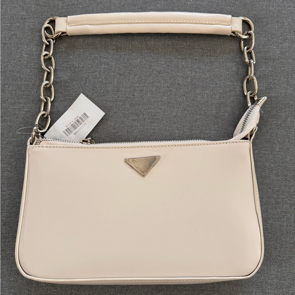Handbags - Faux leather trendy chain shoulder bag in cream